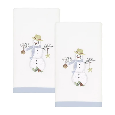 Avanti Coastal Snowman 2-pc. Fingertip Towel