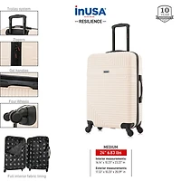 InUSA Resilience 24 Inch Hardside Lightweight Checked Spinner Luggage