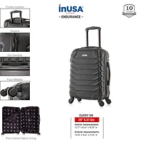 InUSA Endurance 20 Inch Hardside Lightweight Carry-On Spinner Luggage