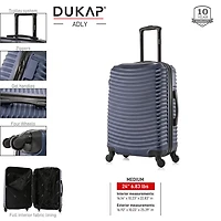 Dukap Adly Inch Hardside Lightweight Checked Spinner Luggage