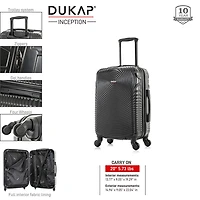 Dukap Inception 20 Inch Hardside Lightweight Carry-On Spinner Luggage