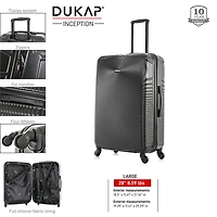 Dukap Inception 28 Inch Hardside Lightweight Checked Spinner Luggage