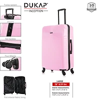 Dukap Inception 28 Inch Hardside Lightweight Checked Spinner Luggage