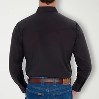 Ely Cattleman Snap Front Mens Long Sleeve Classic Fit Button-Down Shirt