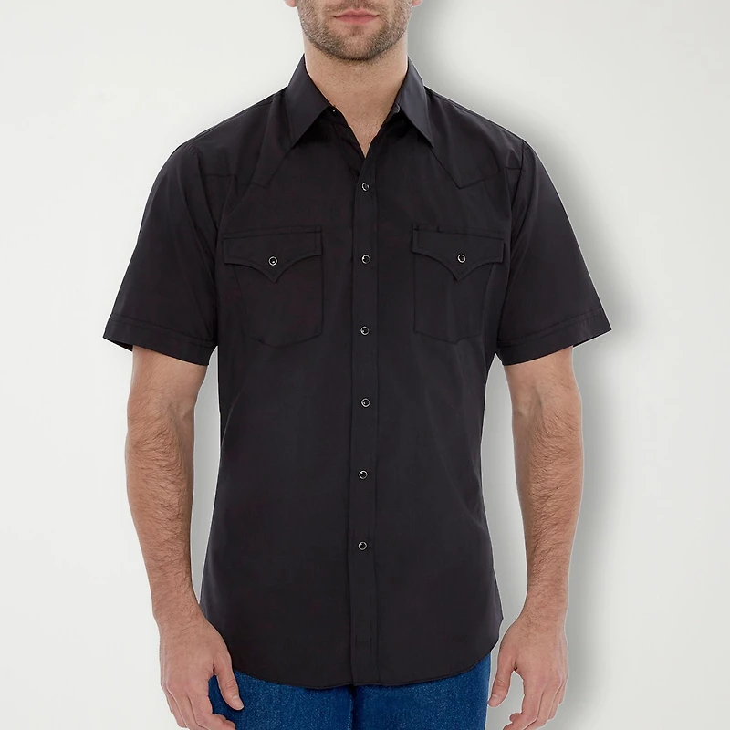 Ely Cattleman Mens Short Sleeve Classic Fit Button-Down Shirt