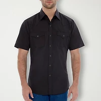 Ely Cattleman Mens Short Sleeve Classic Fit Button-Down Shirt