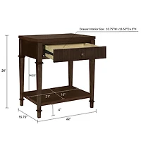 Martha Stewart 1-Drawer Nightstand