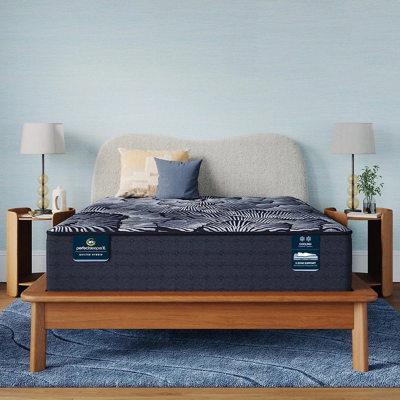 Serta Quilted Perfect Sleeper X Hybrid Knox 13.75" Plush Tight Top - Mattress + Box Spring