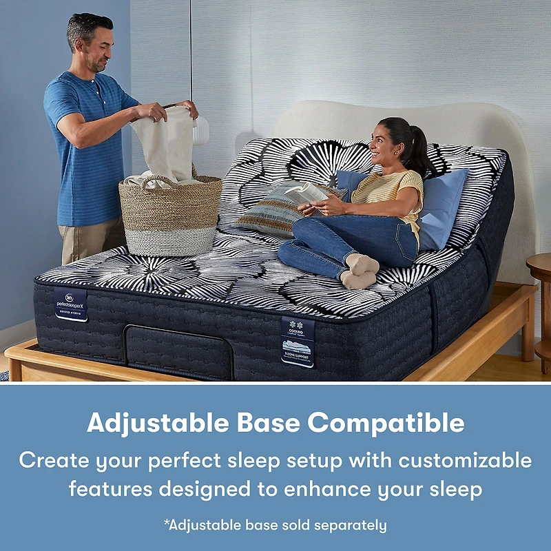 Serta Quilted Perfect Sleeper X Hybrid Knox 13.75" Plush Tight Top - Mattress + Box Spring