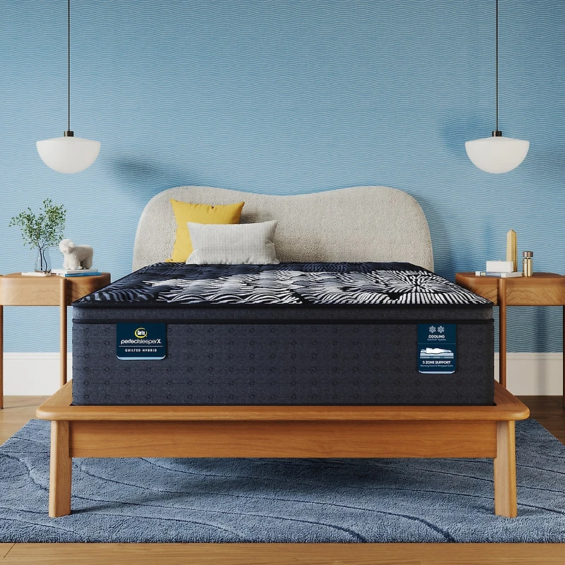 Serta Quilted Perfect Sleeper X Hybrid Max 15.25" Firm Pillow Top - Mattress + Box Spring