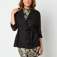 Studio 1 Womens V Neck 3/4 Sleeve Shrug