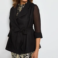 Studio 1 Womens V Neck 3/4 Sleeve Shrug