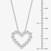 Floating Diamonds (F / Vs2) Womens 2 CT. T.W. Lab Grown White Diamond 14K Gold Heart 18 Inch Pendant Necklace