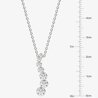 Floating Diamonds (F / Vs2) Womens 1 CT. T.W. Lab Grown White Diamond 14K Gold 18 Inch Pendant Necklace