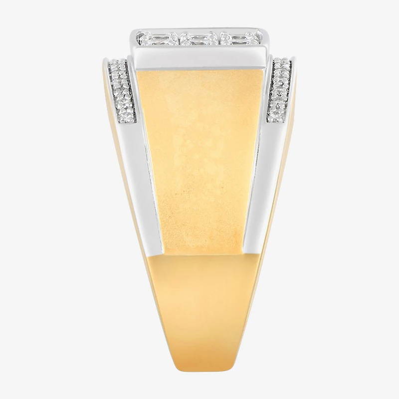 Mens Cubic Zirconia 14K Gold Over Silver Sterling Fashion Ring