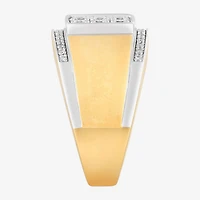 Mens Cubic Zirconia 14K Gold Over Silver Sterling Fashion Ring
