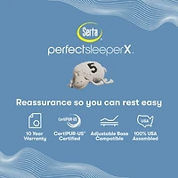 Serta Quilted Perfect Sleeper X Hybrid Excelled 14.25" Plush Tight Top - Mattress + Box Spring