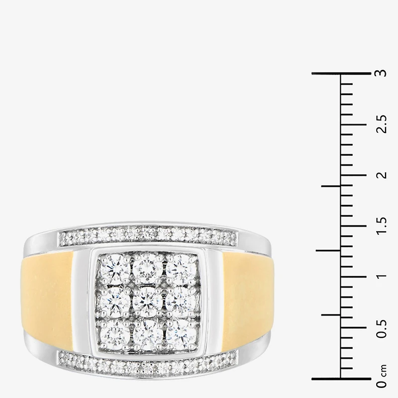 Mens Cubic Zirconia 14K Gold Over Silver Sterling Fashion Ring