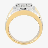 Mens Cubic Zirconia 14K Gold Over Silver Sterling Fashion Ring