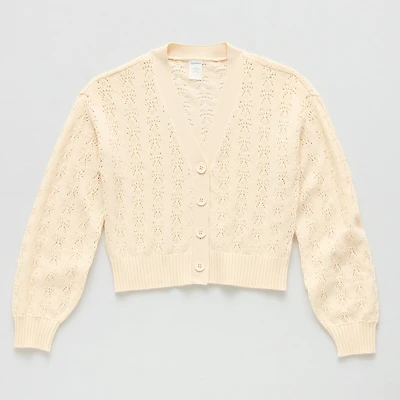 Thereabouts Little & Big Kid Girls Long Sleeve Button Cardigan