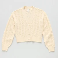 Thereabouts Little & Big Kid Girls Long Sleeve Button Cardigan