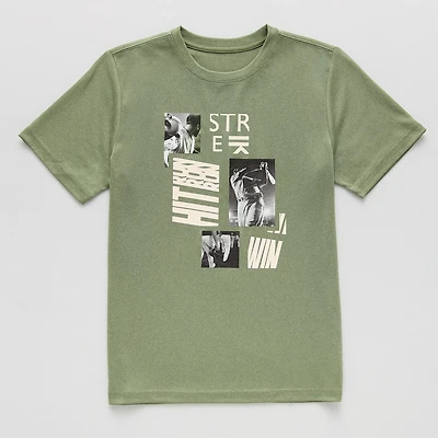 Xersion Performance Little & Big Kid Boys Crew Neck Short Sleeve Regular Fit Graphic T-Shirt