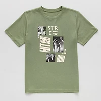 Xersion Performance Little & Big Kid Boys Crew Neck Short Sleeve Regular Fit Graphic T-Shirt