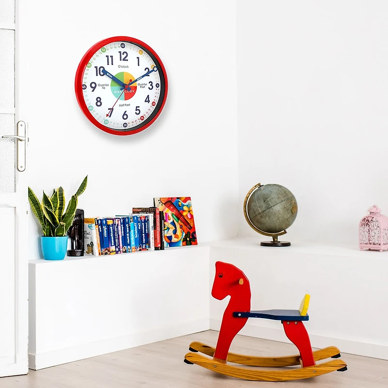 Westclox 12" Time Teacher Silent/Non-Ticking Wall Clock