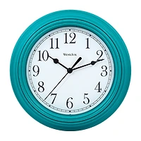 Westclox 9" Teal Round Simplicity Wall Clock