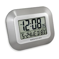 Westclox Classic Modern Lcd Display Digital Silent/Non-Ticking Wall Clock