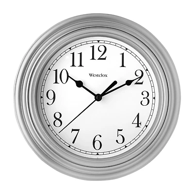 Westclox 9" Silver Round Analog Wall Clock
