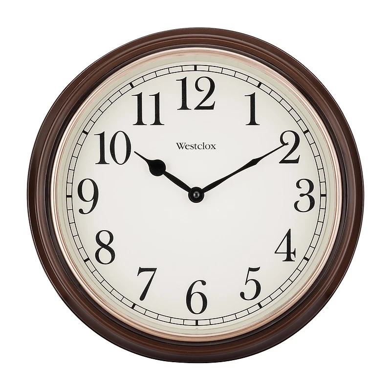 Westclox 15.5" Round Woodgrain Wall Clock