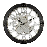Westclox 16" Bronze Gears Analog Wall Clock