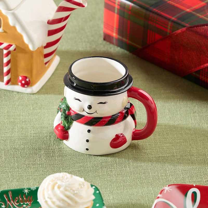Certified International Santa'S Retro Christmas 4-pc. Holiday Coffee Mug