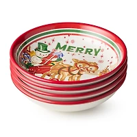 Certified International Santa'S Retro Christmas 4-pc. Ceramic Soup Bowl