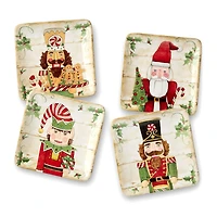 Certified International Nutcracker Parade 4-pc. Ceramic Appetizer Plate