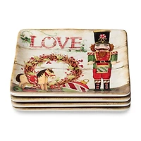 Certified International Nutcracker Parade 4-pc. Ceramic Dessert Plate