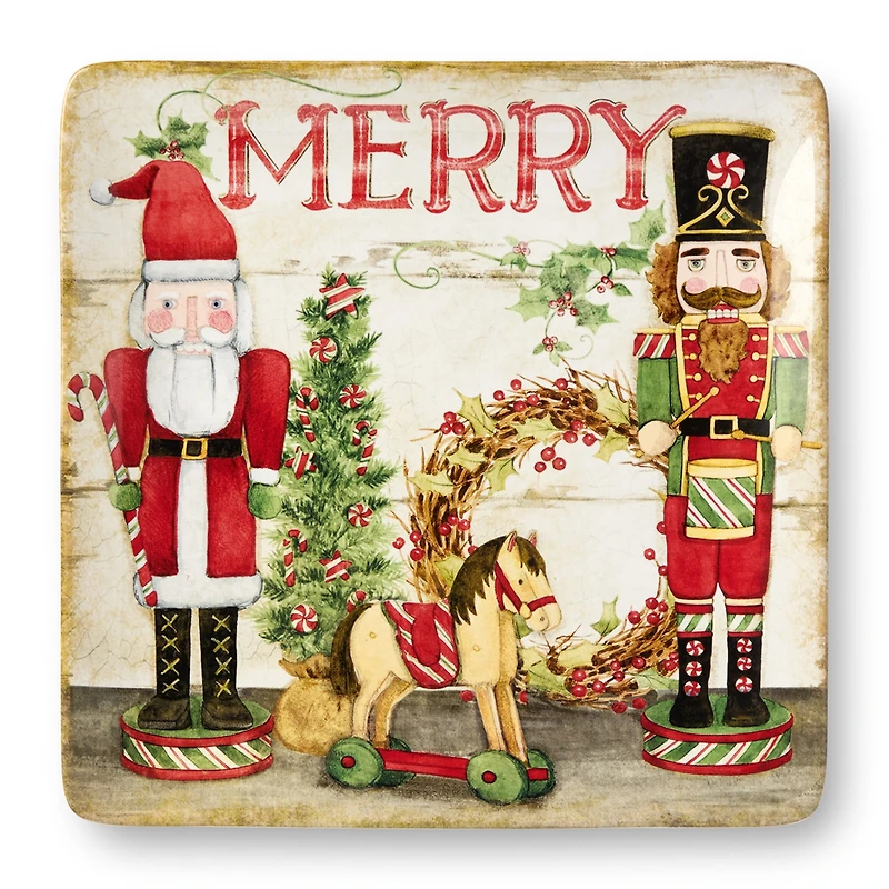 Certified International Nutcracker Parade 4-pc. Ceramic Dinner Plate