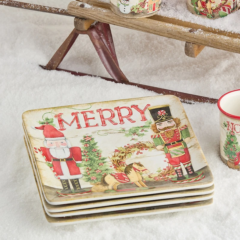 Certified International Nutcracker Parade 4-pc. Ceramic Dinner Plate