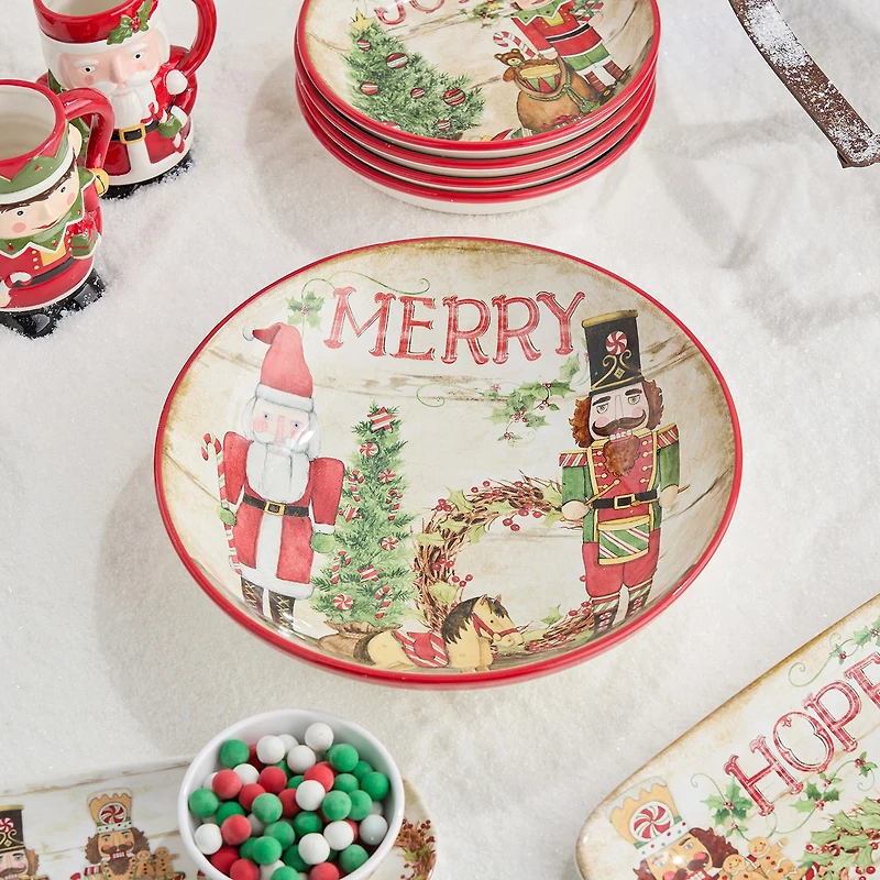 Certified International Nutcracker Parade Ceramic Serving Bowl