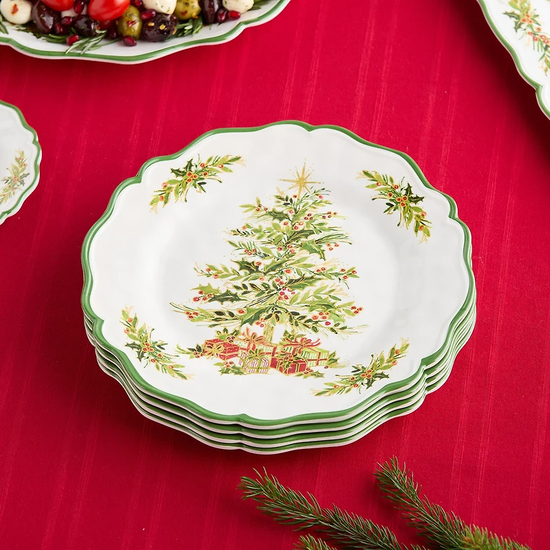 Certified International Holly Tree 4-pc. Melamine Dinner Plate