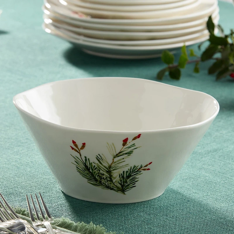 Certified International Holly And Vines Stoneware Serving Bowl