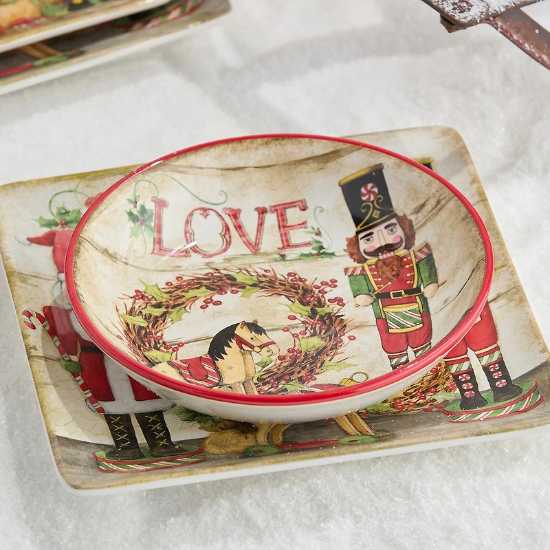 Certified International Nutcracker Parade 4-pc. Ceramic Soup Bowl