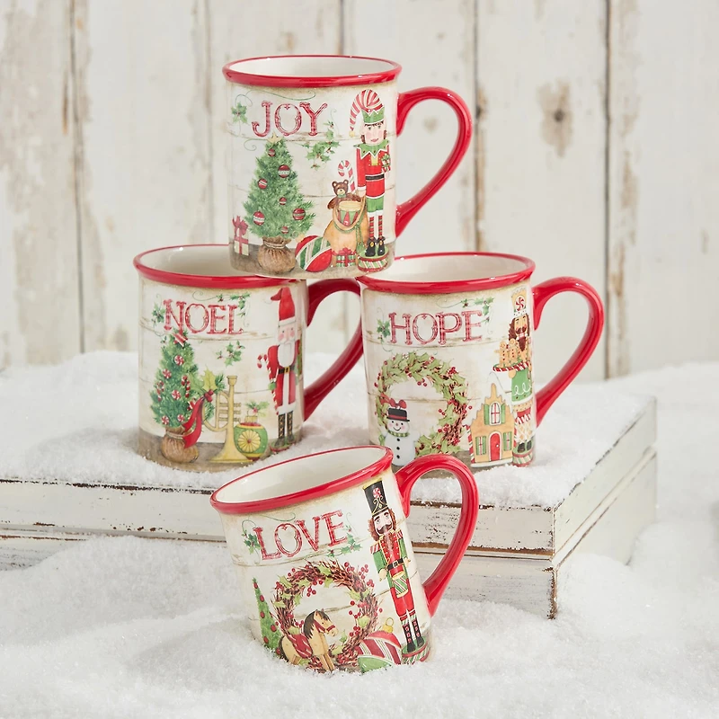 Certified International Nutcracker Parade 4-pc. Holiday Coffee Mug