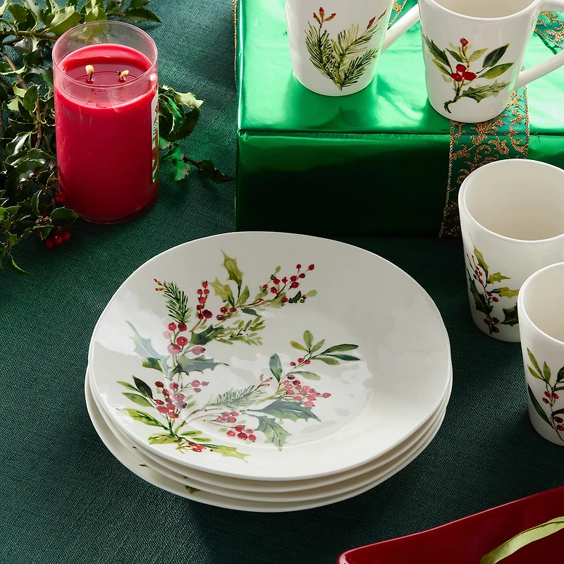 Certified International Holly And Vines 4-pc. Stoneware Dinner Plate