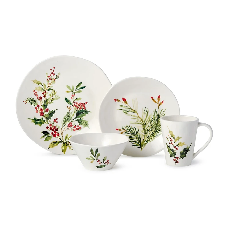 Certified International Holly And Vines 16-pc. Stoneware Dinnerware Set
