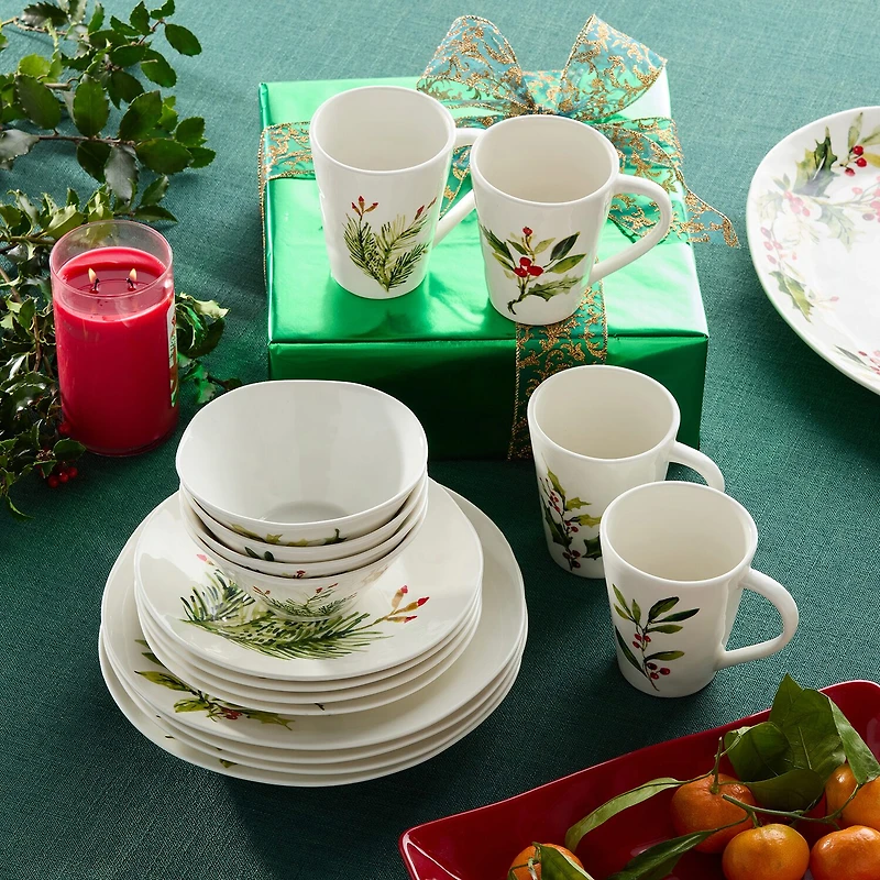 Certified International Holly And Vines 16-pc. Stoneware Dinnerware Set