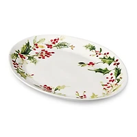 Certified International Holly And Vines Stoneware Serving Platter