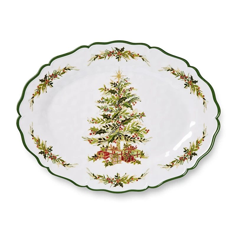 Certified International Holly Tree 2-pc. Serving Platter Set