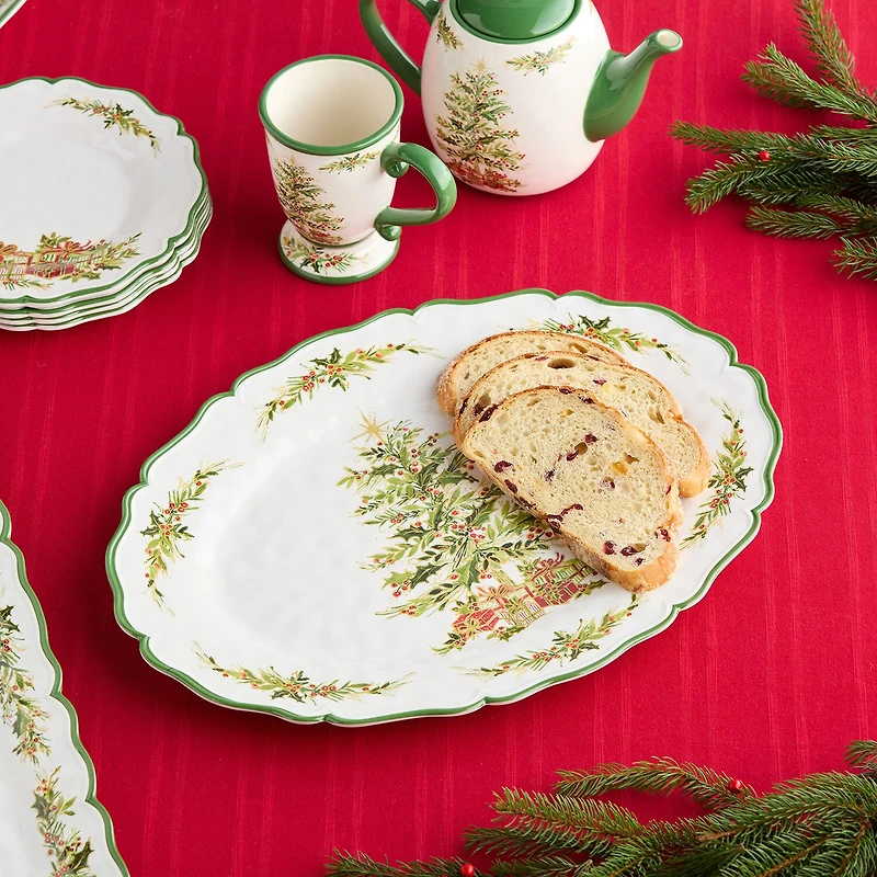 Certified International Holly Tree 2-pc. Serving Platter Set